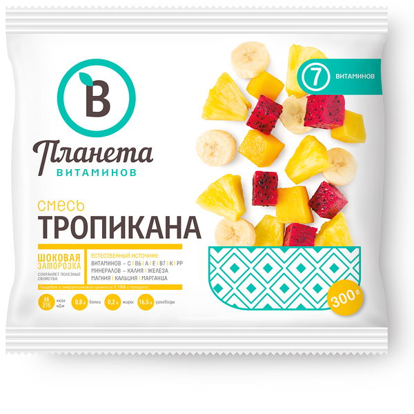 Смесь из фруктов Планета Витаминов Тропикана замороженная