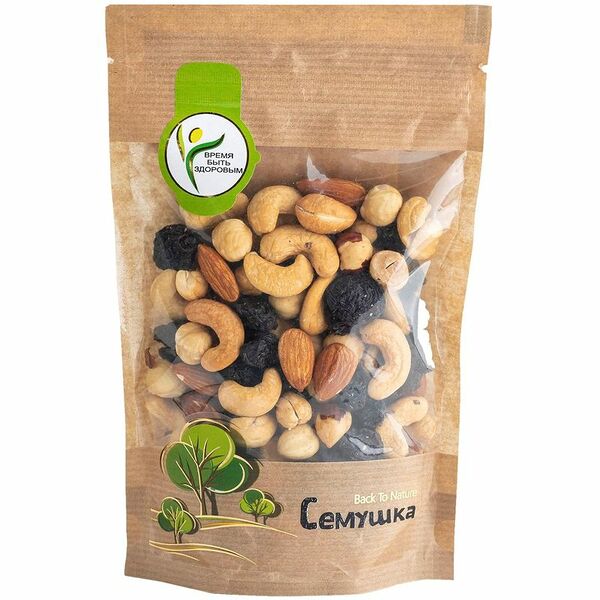 Смесь Семушка из жареных орехов и изюма, 150г