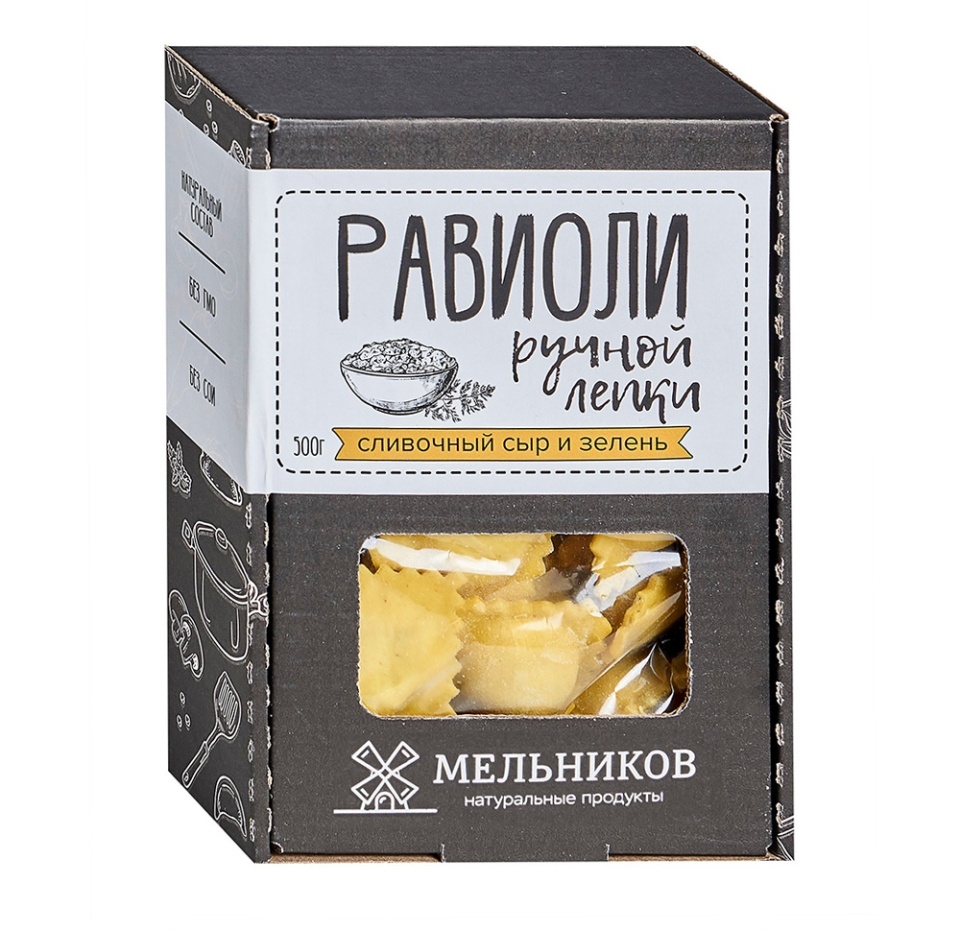 

Равиоли Мельников Сливочный сыр и зелень 500 г