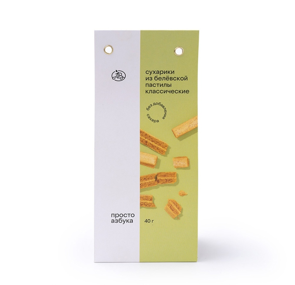 

Сухарики "Просто Азбука" из белёвской пастилы классические без сахара 40г