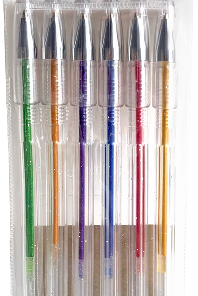 Набор гелевых ручек ЛЕНТА 6 цветов, с глиттером Арт. MF195002-1, 6шт