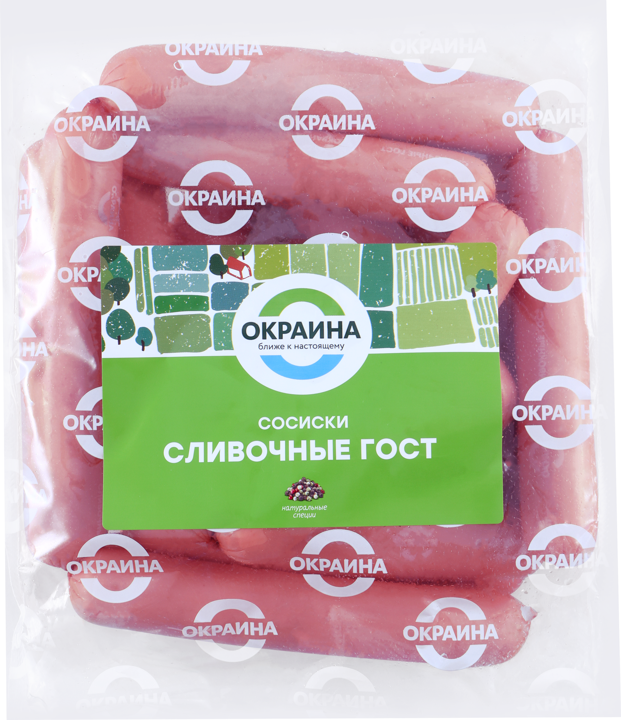 

Сосиски ОКРАИНА Сливочные ц/о з/атм вес до 1.0кг