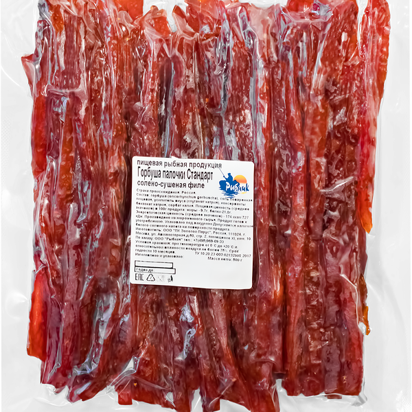 Горбуша Рыбник солено-сушеное палочки весовые