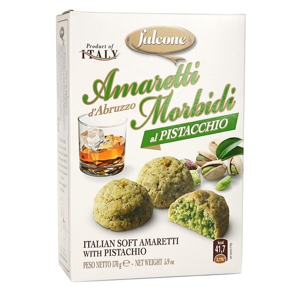Печенье «Амаретти» мягкие с фисташками, Falcone 170г
