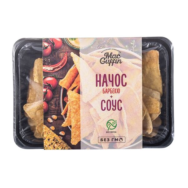Чипсы кукурузные MacGuffin со вкусом BBQ с сырным соусом 185г