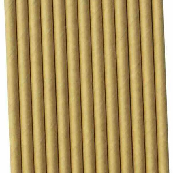 Трубочки одноразовые Green Mystery бумажные крафт, 50 шт.