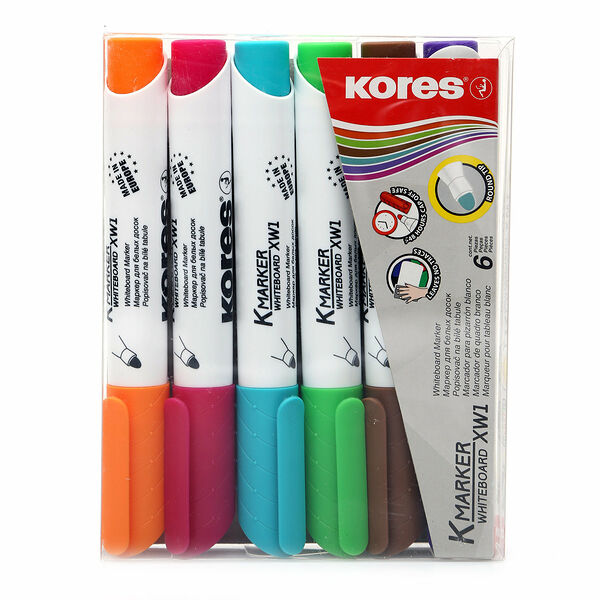 Маркер для досок, 6 шт ТМ Kores (Корес)