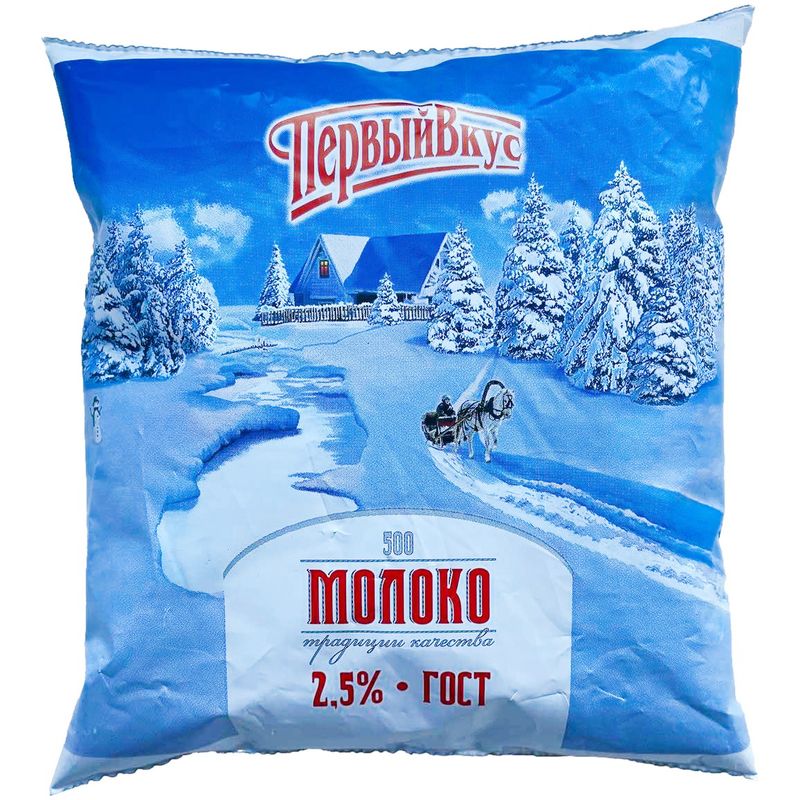 

Молоко Первый вкус пастеризованное, 2.5% 500 г