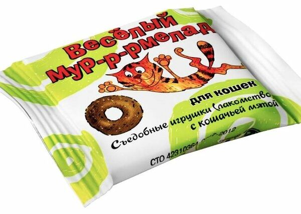 Лакомство для кошек Veda Веселый мур-р-рмелад с кошачьей мятой