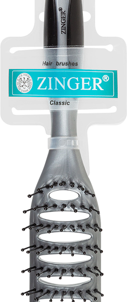 Расческа для волос Zinger продувная изогнутая