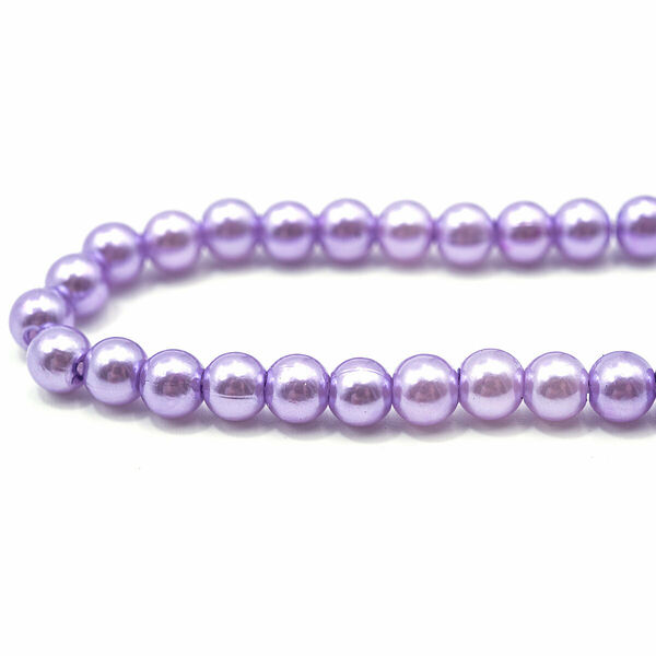 Бусины круглые, пластик, 6мм, 25гр Astra&Craft(017 NL сиреневый)