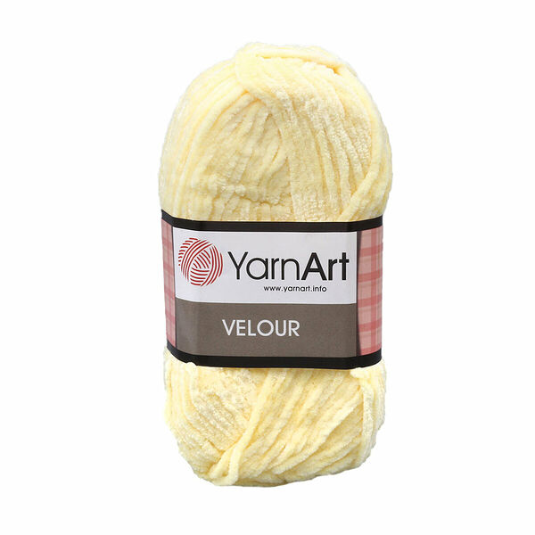 Пряжа YarnArt 'Velour' 100г 170м (100% микрополиэстер)(844 лимонный),шт
