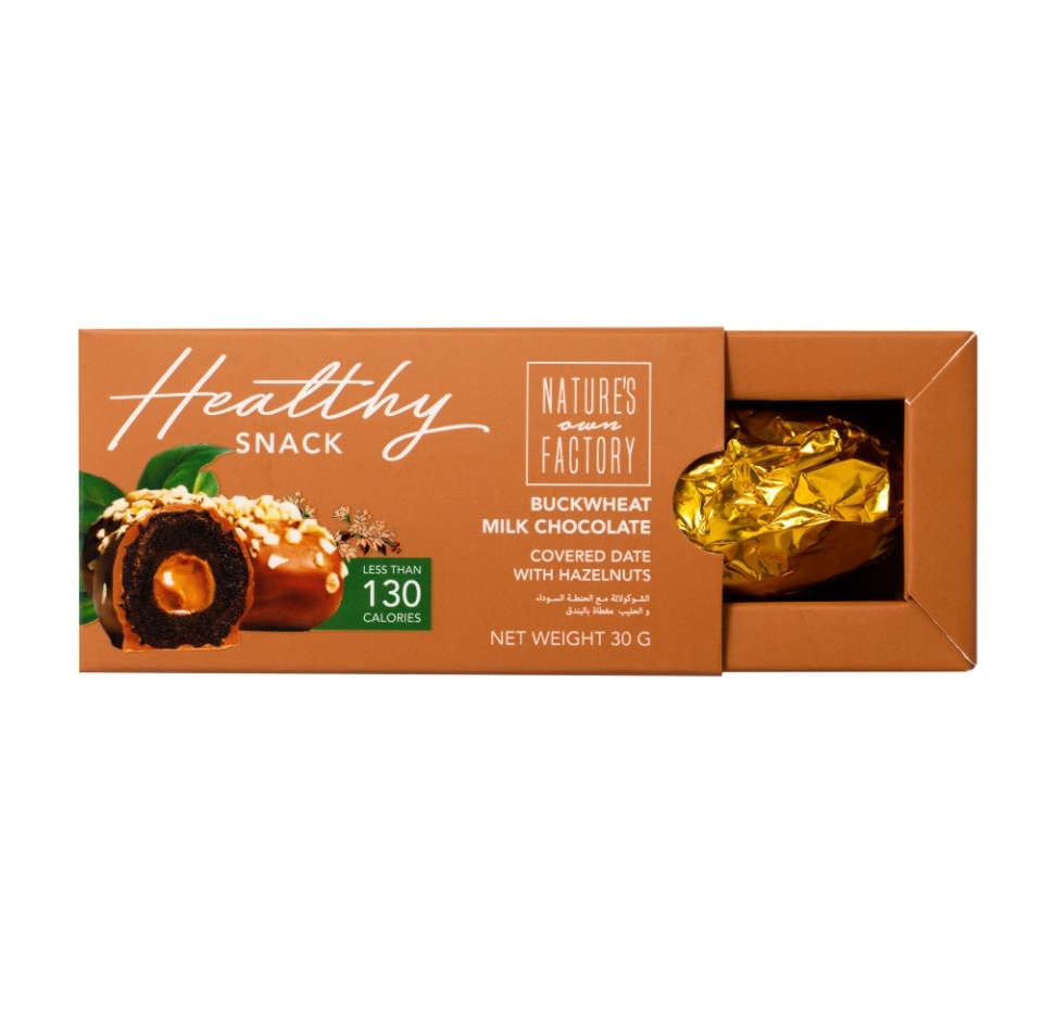 

Финик Nature's Own Factory в гречишном молочным шоколаде с фундуком 30 г