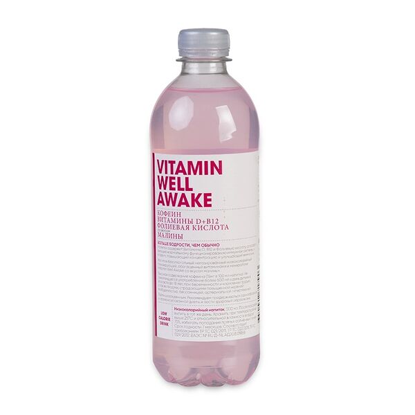 Напиток безалкогольный Vitamin Well Awake со вкусом малины 0.5 л Нидерланды 