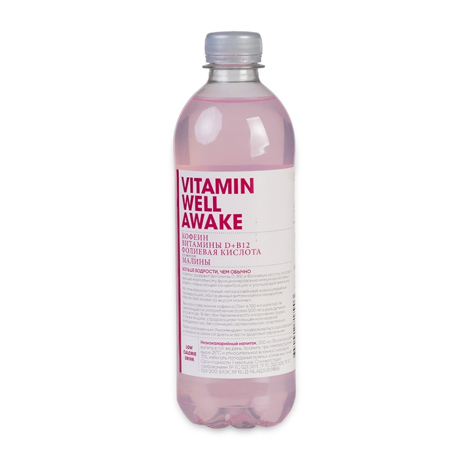 

Напиток безалкогольный Vitamin Well Awake со вкусом малины 0.5 л