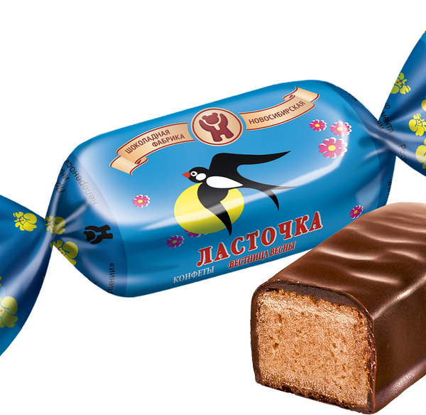 Конфеты Шоколадная фабрика Новосибирская Ласточка-вестница весны, вес до 250г