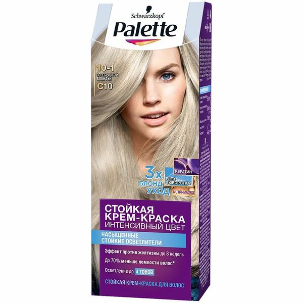 Крем-краска Palette для волос стойкая 10-1, 110мл