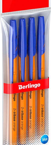 Набор ручек шариковых Рельеф-центр Berlingo Tribase Orange