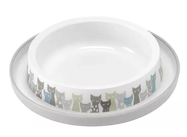 Миска пластиковая для кошек 210мл Maasai серый