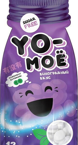 Леденцы Yo-Мое Освежающие виноград 12г