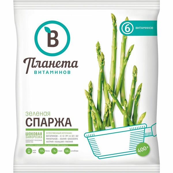 Спаржа зелёная быстрозамороженная Планета Витаминов