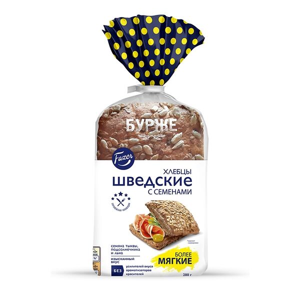 Хлебцы Шведские Fazer с семенаями 280 г