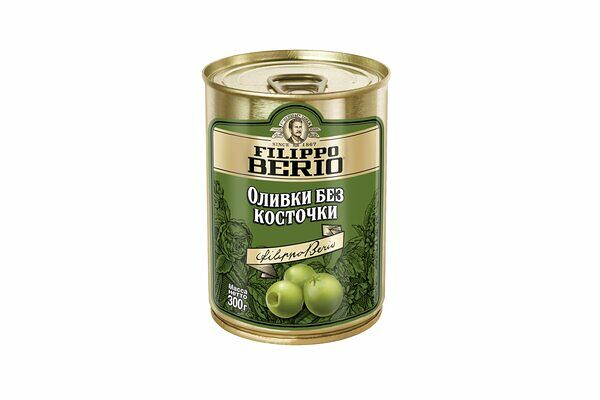 Оливки Filippo Berio без косточки ж/б