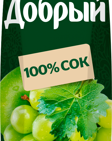 Сок Добрый Яблоко-Виноград, 1 л