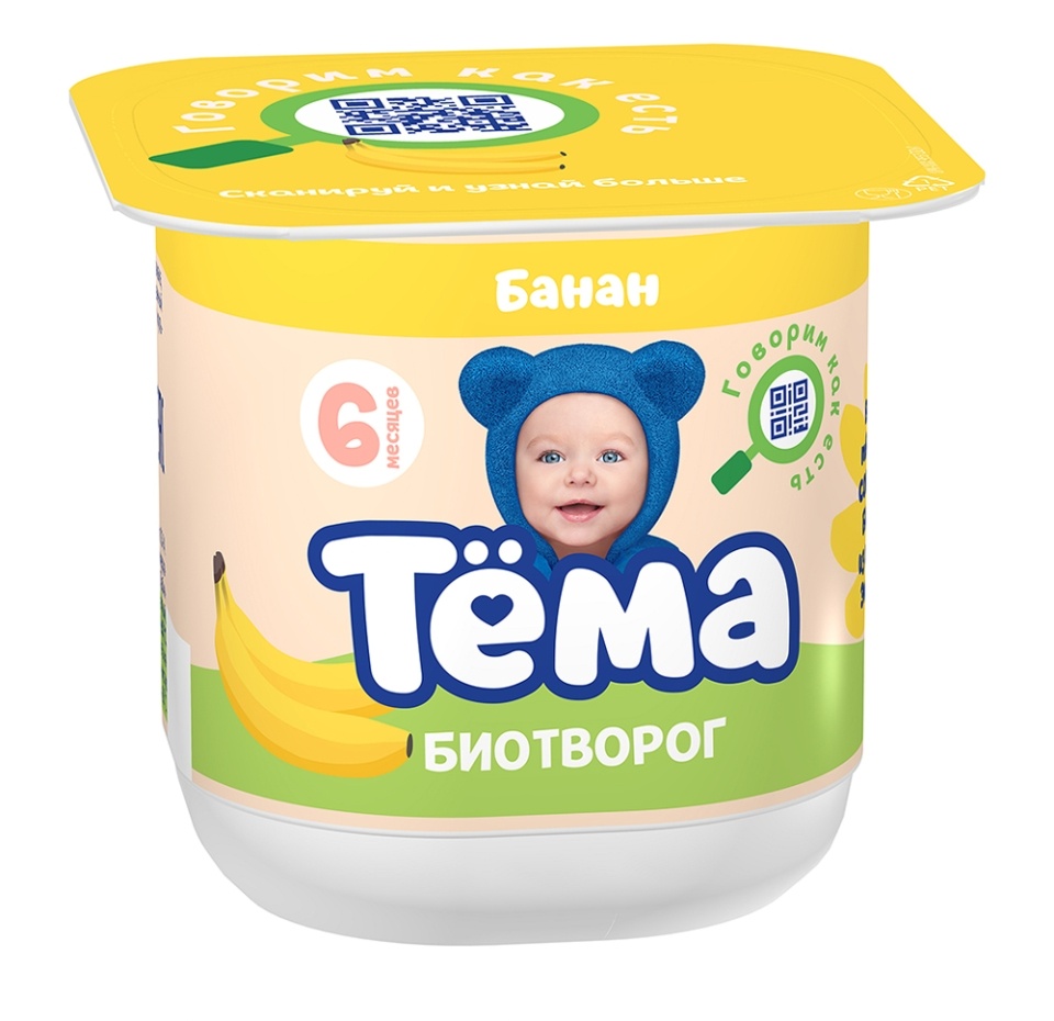 

Творог Тёма банан с 6 месяцев 4.2% 100 г