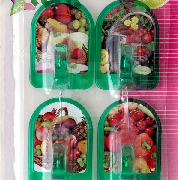 Набор самоклеящихся крючков Фрукты-овощи