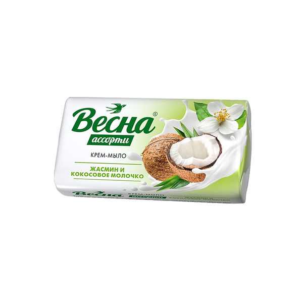 Твердое мыло Весна Жасмин и Кокосовое Молочко 90 г
