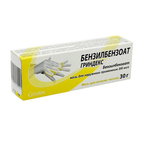 Бензилбензоат Гриндекс д/наруж применения 200 мг/г 30 г мазь