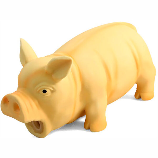 Игрушка для собак Petmax Поросенок оранжевый латекс 23 см