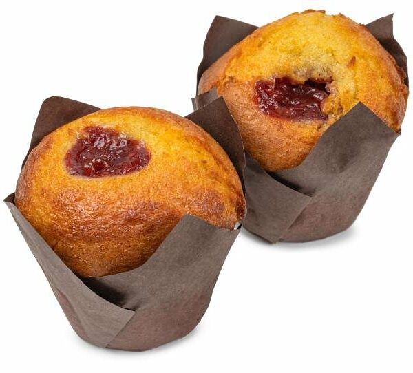 Маффин Ашан ванильный с клубничной начинкой, 2х110 г