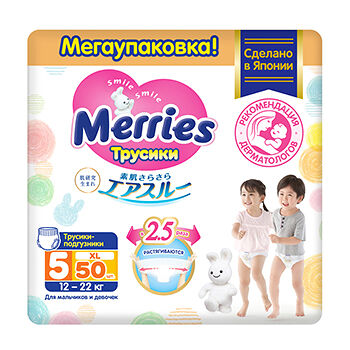 Merries Трусики-подгузники размер XL 12-22 кг