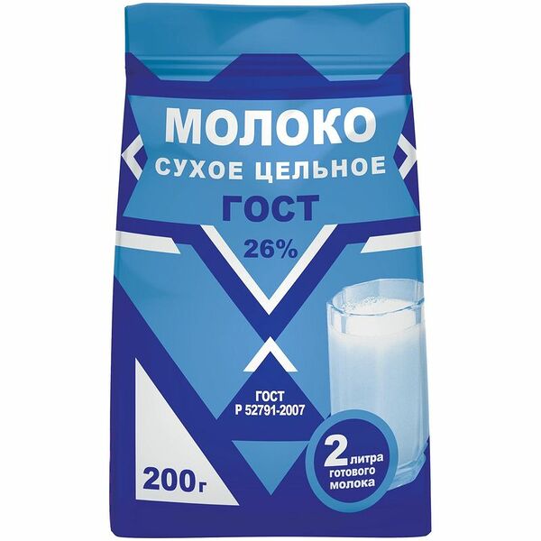 Молоко сухое Си-Продукт ГОСТ цельное 26% 200г