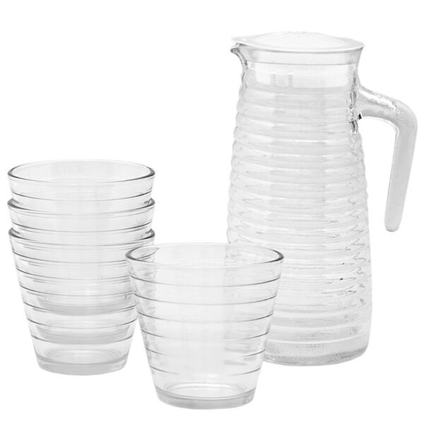 Набор для напитков, 5 предметов, стекло/пластик