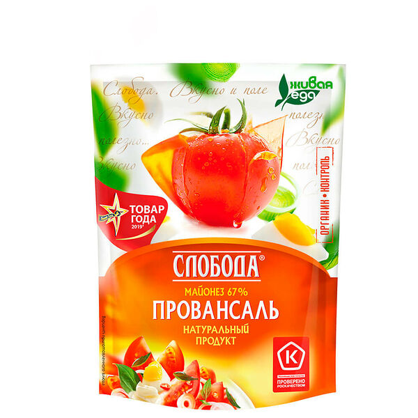 Майонез слобода 100мл 67% провансаль классический дой-пак