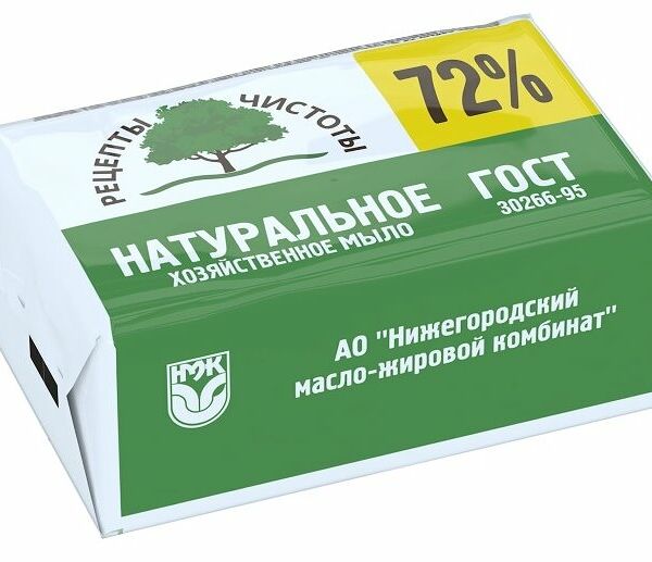 Мыло хозяйственное НМЖК Рецепты чистоты 72% 200 г
