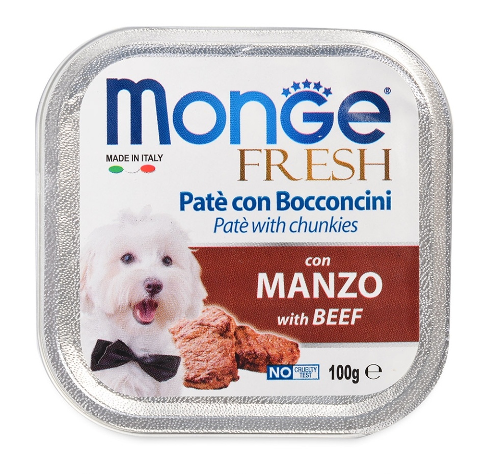 

Корм влажный для собак Monge Dog Fresh говядина 100 г