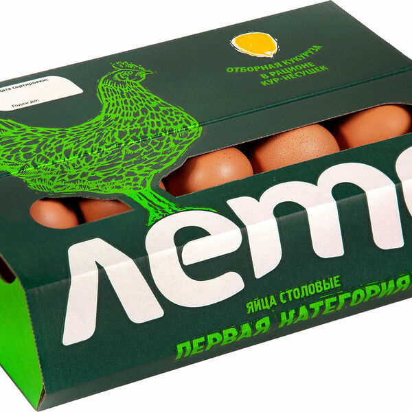 Яйца куриные пищевые столовые Лето первой категории С1, 20 шт.