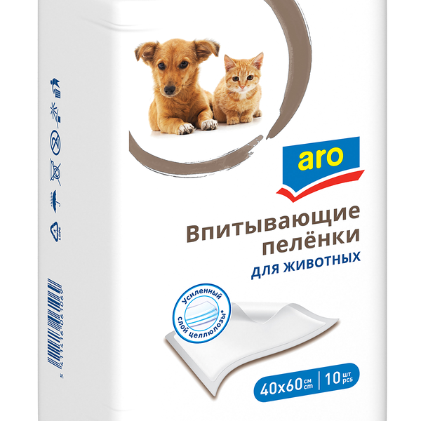 Пеленки для животных Aro 40x60 см, 10 шт
