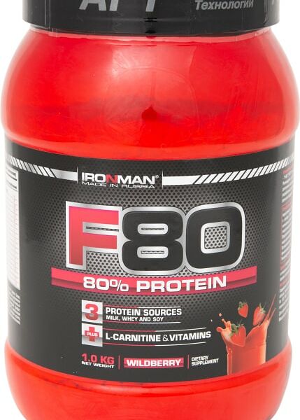 Протеин IronMan F-80 Земляника 1кг