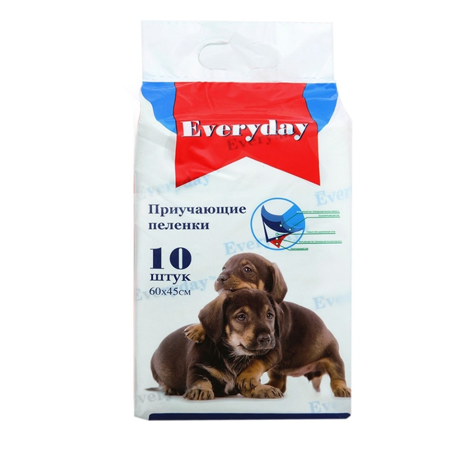 

Впитывающие пеленки Everyday для животных 60x45 см гелевые 10 шт
