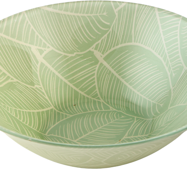 Салатник PASABAHCE Leaves 16,2см, стекло, зеленый