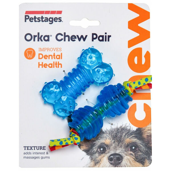 Petstages Petstages набор игрушек для собак мелких пород Орка косточка, гантель ультра-мини, 2шт 7 см