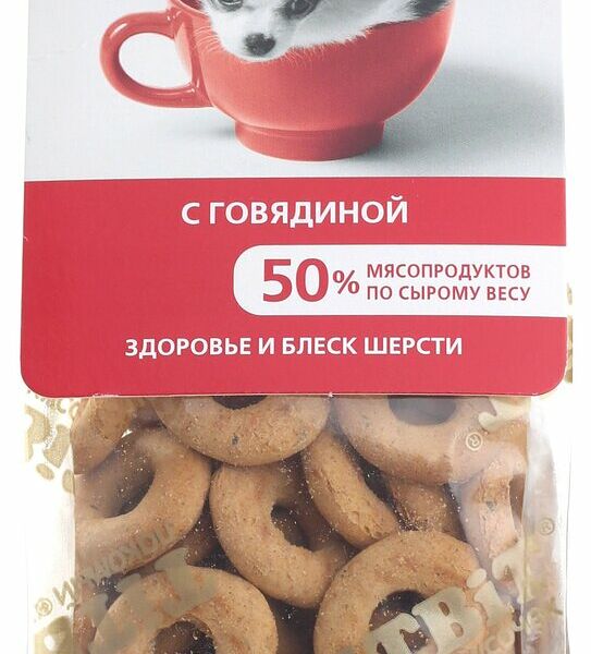 Лакомство для собак Titbit Мясные сушки с говядиной 100 г