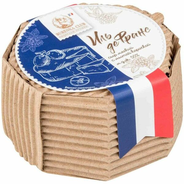 Сыр мягкий Иль де Франс Burenka Club с мытой корочкой 50%