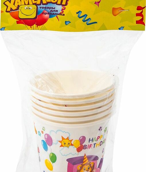 Стаканы одноразовые Хамелеон из картона VPH314, 6x200мл