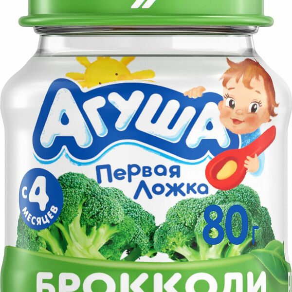 Пюре овощное Агуша Брокколи с 4 месяцев